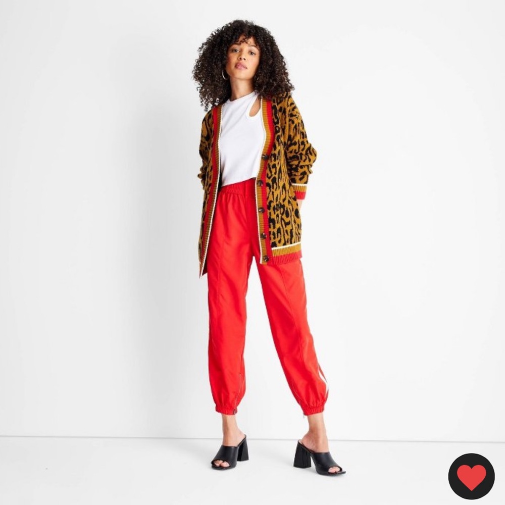 Woman’s plus leopard print varsity cardigan XS - SOLD OUT